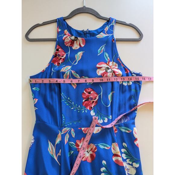 Yumi Kim Maxi Dress Sweet Escape Dream Silk Floral Boho Halter Boho Blue Size S - Picture 14 of 15